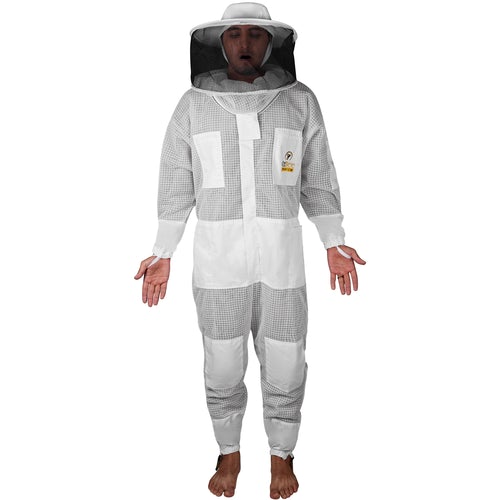 OZBee Premium Full Suit 3 Layer Mesh Ultra Cool Ventilated Round Head Beekeeping Protective Gear Size 5XL Kings Warehouse 