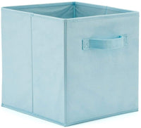 Pack of 6 Foldable Fabric Basket Bin Storage Cube for Nursery, Office and Home Decor (Baby Blue) Kings Warehouse 