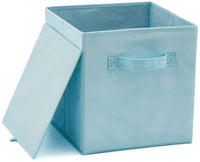 Pack of 6 Foldable Fabric Basket Bin Storage Cube for Nursery, Office and Home Decor (Baby Blue) Kings Warehouse 