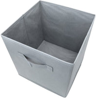 Pack of 6 Foldable Fabric Basket Bin Storage Cube for Nursery, Office and Home Decor (Grey) Kings Warehouse 