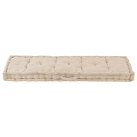 Pallet Floor Cushion Cotton 120x40x7 cm Beige Kings Warehouse 