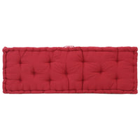 Pallet Floor Cushion Cotton 120x40x7 cm Burgundy Kings Warehouse 