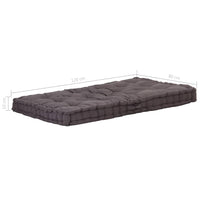 Pallet Floor Cushion Cotton 120x80x10 cm Anthracite Kings Warehouse 