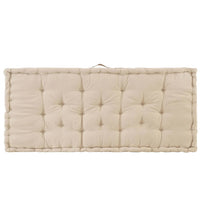 Pallet Floor Cushion Cotton 120x80x10 cm Beige Kings Warehouse 