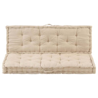 Pallet Floor Cushions 2 pcs Cotton Beige Kings Warehouse 
