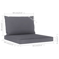 Pallet Sofa Cushions 2 pcs Anthracite Fabric Kings Warehouse 