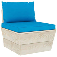 Pallet Sofa Cushions 2 pcs Light Blue Fabric