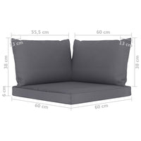 Pallet Sofa Cushions 3 pcs Anthracite Fabric Kings Warehouse 