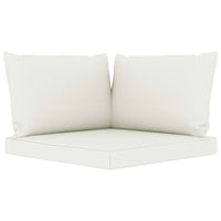 Pallet Sofa Cushions 3 pcs Cream White Fabric Kings Warehouse 