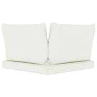 Pallet Sofa Cushions 3 pcs Cream White Fabric Kings Warehouse 