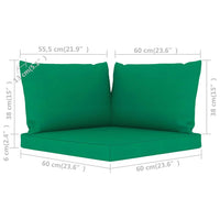 Pallet Sofa Cushions 3 pcs Green Fabric Kings Warehouse 