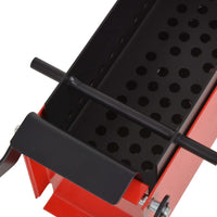Paper Log Briquette Maker Steel 34x14x14 cm Black and Red Kings Warehouse 
