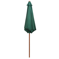 Parasol 270x270 cm Wooden Pole Green Kings Warehouse 