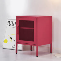 ParisIn Mini Mesh Door Storage Cabinet Organizer Bedside Table Pink Kings Warehouse 