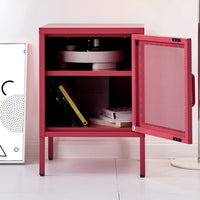 ParisIn Mini Mesh Door Storage Cabinet Organizer Bedside Table Pink Kings Warehouse 