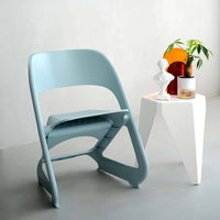 ParisIn Set of 4 Dining Chairs Office Cafe Lounge Seat Stackable Plastic Leisure Chairs Blue dining Kings Warehouse 