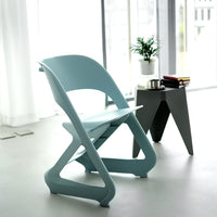 ParisIn Set of 4 Dining Chairs Office Cafe Lounge Seat Stackable Plastic Leisure Chairs Blue dining Kings Warehouse 
