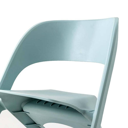 ParisIn Set of 4 Dining Chairs Office Cafe Lounge Seat Stackable Plastic Leisure Chairs Blue dining Kings Warehouse 