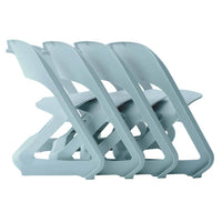 ParisIn Set of 4 Dining Chairs Office Cafe Lounge Seat Stackable Plastic Leisure Chairs Blue dining Kings Warehouse 