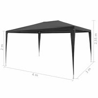 Party Tent 3x4 m PE Anthracite Kings Warehouse 