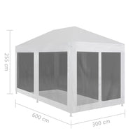 Party Tent with 6 Mesh Sidewalls 6x3 m Kings Warehouse 