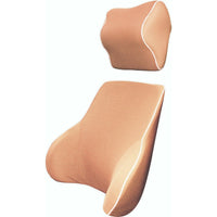 Peach Memory Foam Lumbar Back & Neck Pillow Support Back Cushion Office Car Seat Kings Warehouse 