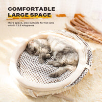 Pet Cat Calming Bed Cuddle Soft Warm Plush Cave Sleeping Nest Tent Pet House Kings Warehouse 