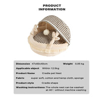 Pet Cat Calming Bed Cuddle Soft Warm Plush Cave Sleeping Nest Tent Pet House Kings Warehouse 