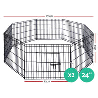 Pet Dog Playpen 2X24" 8 Panel Puppy Exercise Cage Enclosure Fence dog supplies Kings Warehouse 