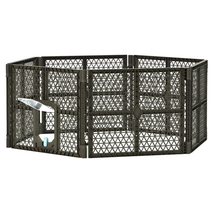Pet Dog Playpen Enclosure 6 Panel Fence Puppy Cage Plastic Play Pen Fold dog supplies Kings Warehouse 