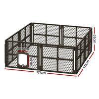 Pet Dog Playpen Enclosure 8 Panel Fence Puppy Cage Plastic Play Pen Fold dog supplies Kings Warehouse 