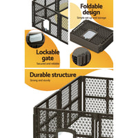 Pet Dog Playpen Enclosure 8 Panel Fence Puppy Cage Plastic Play Pen Fold dog supplies Kings Warehouse 