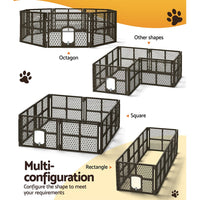 Pet Dog Playpen Enclosure 8 Panel Fence Puppy Cage Plastic Play Pen Fold dog supplies Kings Warehouse 