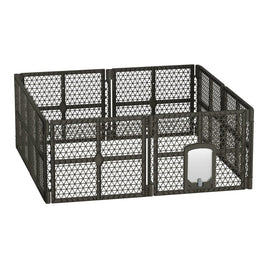 Pet Dog Playpen Enclosure 8 Panel Fence Puppy Cage Plastic Play Pen Fold dog supplies Kings Warehouse 