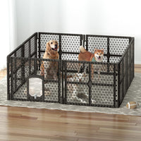 Pet Dog Playpen Enclosure 8 Panel Fence Puppy Cage Plastic Play Pen Fold dog supplies Kings Warehouse 