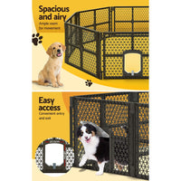 Pet Dog Playpen Enclosure 8 Panel Fence Puppy Cage Plastic Play Pen Fold dog supplies Kings Warehouse 
