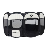 Pet Dog Playpen Enclosure Crate 8 Panel Play Pen Tent Bag Fence Puppy XL