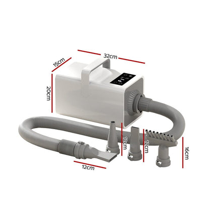 Pet Hair Dryer Dog Cat Grooming Speed Heater Blower Hairdryer Low Noise Kings Warehouse 