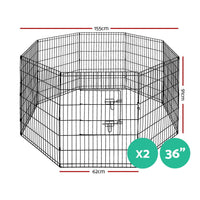 Pet Playpen Dog Playpen 2X36" 8 Panel Exercise Cage Enclosure Fence dog supplies Kings Warehouse 