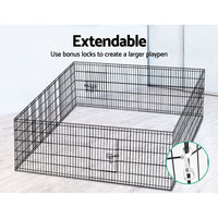 Pet Playpen Dog Playpen 30" 8 Panel Puppy Exercise Cage Enclosure Fence dog supplies Kings Warehouse 