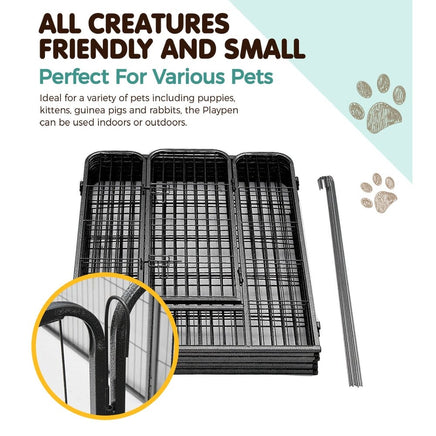 Pet Playpen Dog Playpen 40" 8 Panel Puppy Enclosure Fence Cage dog supplies Kings Warehouse 