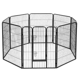 Pet Playpen Dog Playpen 40" 8 Panel Puppy Enclosure Fence Cage dog supplies Kings Warehouse 
