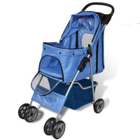 Pet Stroller Travel Carrier Blue Folding Kings Warehouse 