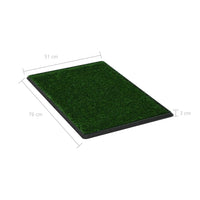 Pet Toilet with Tray and Artificial Turf Green 76x51x3 cm WC Kings Warehouse 