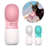 Pet Travel Water Bottle Portable Dogs rinking Feeder Leak-Proof Dispenser - Pink Kings Warehouse 