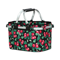 Picnic Bag Basket Folding Large Hamper Camping Hiking Insulated Kings Warehouse 