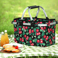 Picnic Bag Basket Folding Large Hamper Camping Hiking Insulated Kings Warehouse 