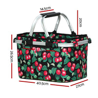 Picnic Bag Basket Folding Large Hamper Camping Hiking Insulated Kings Warehouse 