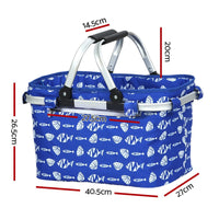 Picnic Bag Basket FoldingHamper Camping Hiking Insulated Kings Warehouse 