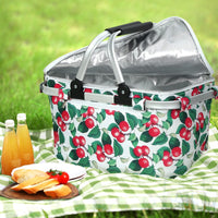 Picnic Bag Basket Hamper Camping Hiking Insulated Lunch Cooler Folding Kings Warehouse 